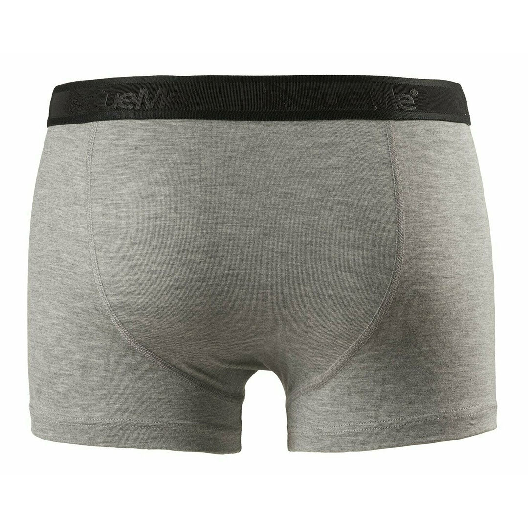 Rear view of men's sustainable tree trunk sports underwear with the brand name 'SueMe' on the waistband.