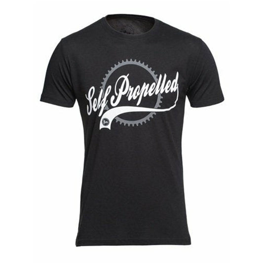 Self Propelled Script Black T-shirt